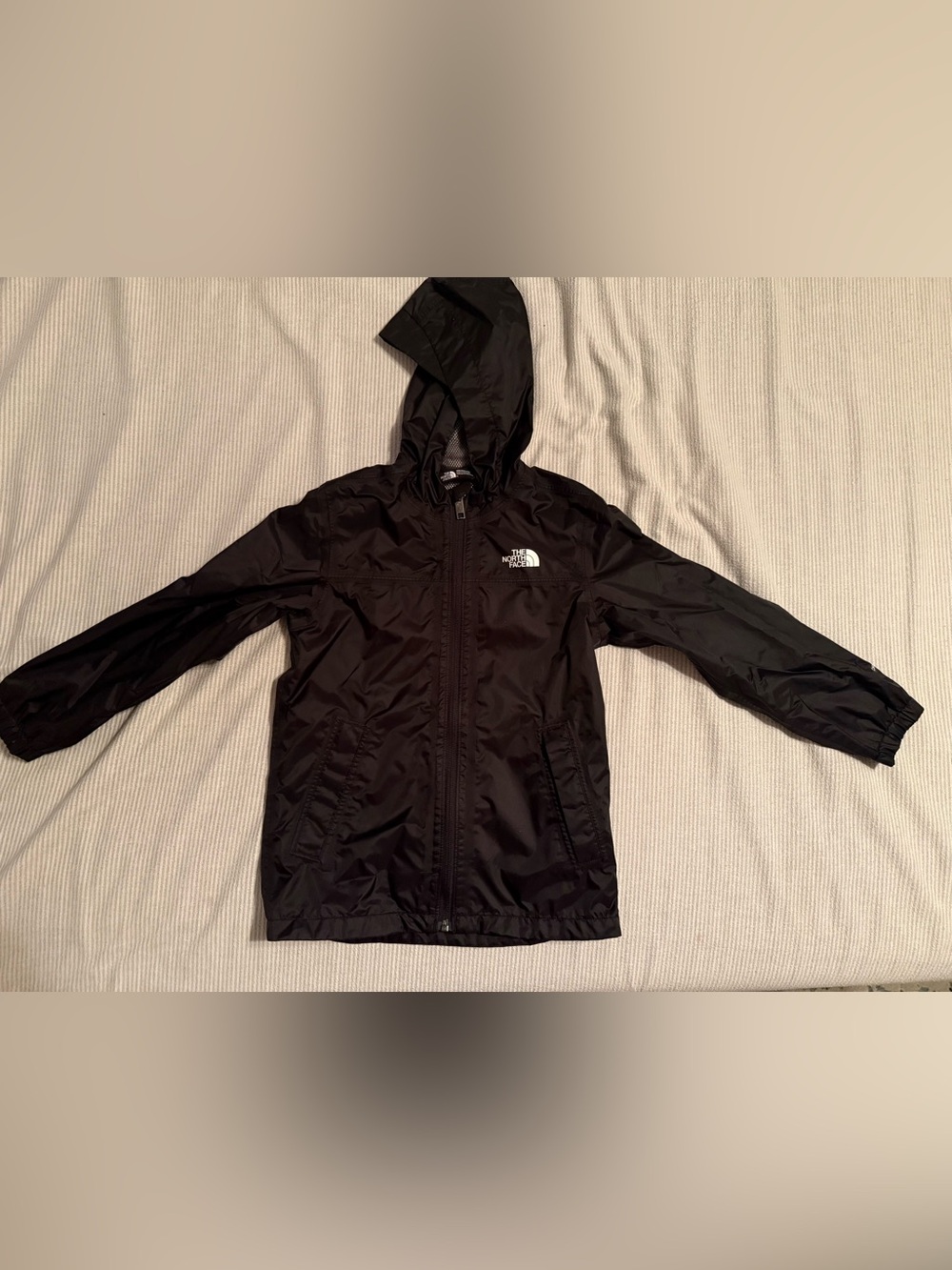 The North Face Kids Black Hooded Raincoat Jacket